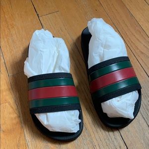 Gucci Slides (Men’s Pursuit Rubber Slides)